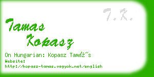 tamas kopasz business card